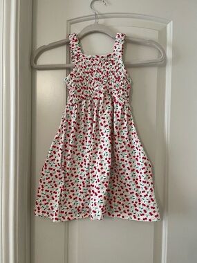 Old Navy White Sundress with Red Cherry Print